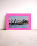 Large-scale wall art ‘11310’ by Noëlle Nijhuis for NOË NÍ, vibrant fine art photography capturing a sunlit coastal neighbourhood with ocean views and modern design. 