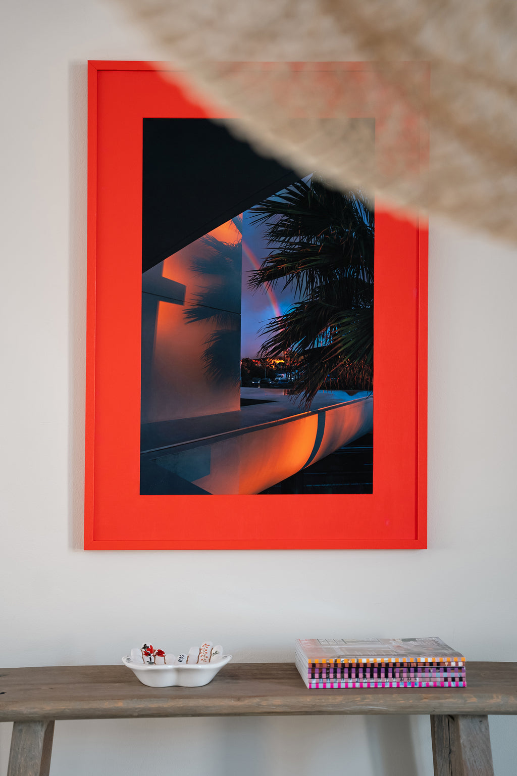 Large-scale wall art ‘Sunrise Spectrum’ by Noëlle Nijhuis for NOË NÍ, expressive fine art photography combining colour, light and landscape into a vibrant statement piece