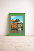 Large-scale wall art ‘Postcard’ by Noëlle Nijhuis for NOË NÍ, tranquil fine art photography evoking a relaxed holiday destination by the water